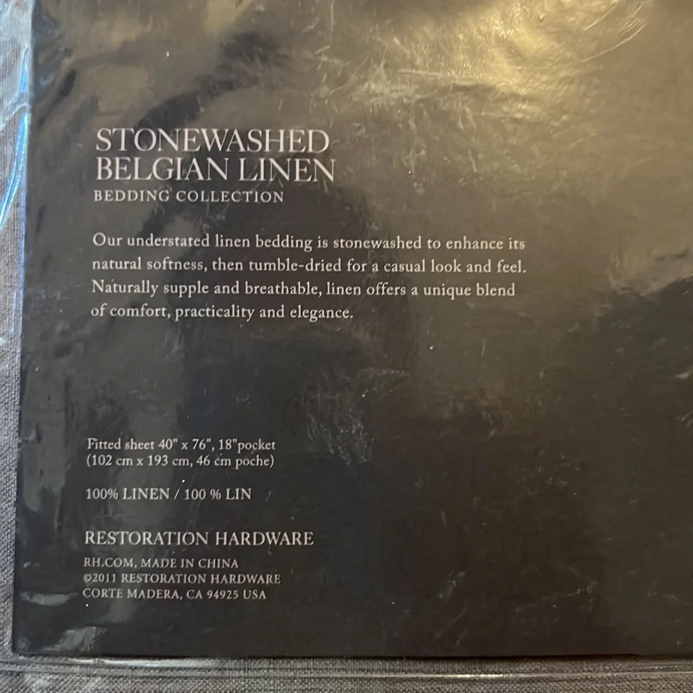 Restoration Hardware twin fitted sheets